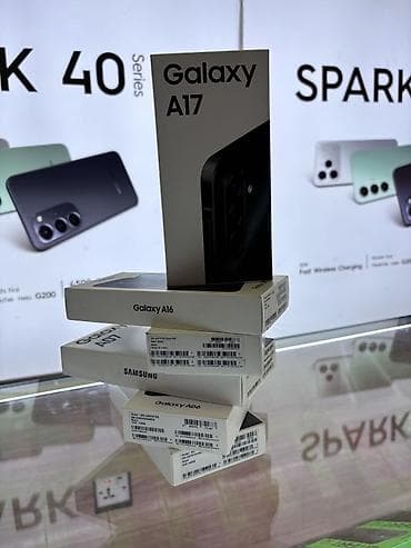 samsung tablet: Samsung Galaxy A17, Новый, 128 ГБ, цвет - Серебристый, В рассрочку, 1 SIM, 2 SIM, eSIM — 2