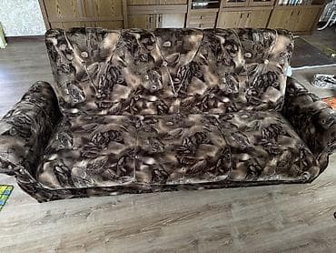 комод с зеркалом: Комплект мягкой мебели, Б/у, Самовывоз, цвет - Коричневый — 2