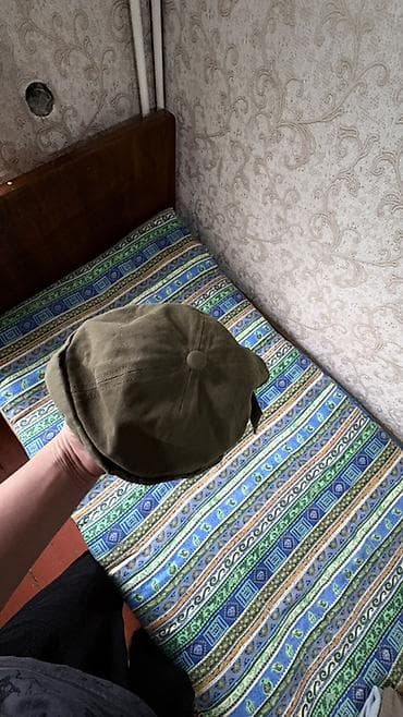 берет: Кепка беретовка (newsboy cap) оливкового цвета - Материал: плотный — 2