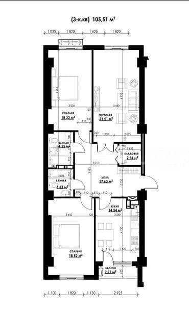 продаю квартиру в асанбае: 3 комнаты, 105 м², Элитка, 2 этаж, Готовая ПСО (под самоотделку) — 8