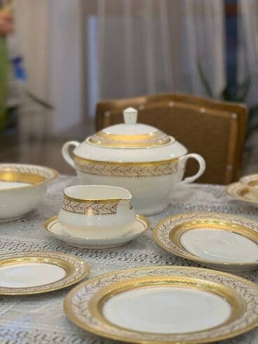 богема посуда фото: Япония Yamasen столовый сервиз, на 12 персон .покрытый 24 карат — 2