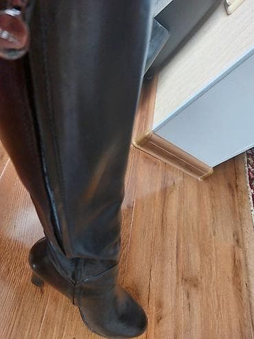 Сапоги: Сапоги, 36, 36.5, Geox, Б/у, цвет - Черный, Самовывоз — 2