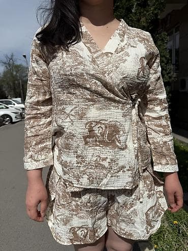 женские пижамы зима: Женский комплект из легкого муслина размер стандарт подойдёт 42-52 — 1