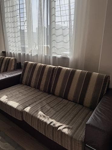 обивка: Комплект мягкой мебели, Б/у, Самовывоз, цвет - Коричневый — 2