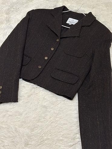 Личные вещи: Укороченный жакет KAILUNA brand, размер S. - Цвет: темно‑коричневый — 1