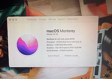 macbook air 13 2015: Для учебы, Б/у, Intel Core i5, ОЗУ, RAM: 4 ГБ — 3