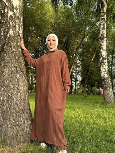 льняное платье халат: Рубашка платье Двойка с штанами материал лен размер до 54 подойдёт — 1