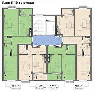 Недвижимость: 1 комната, 42 м², Элитка, Технопарк Элитка, ПСО (под самоотделку) — 3
