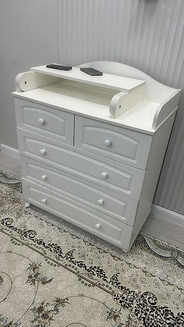 сандык буу: Белый комод с пеленальным модулем - Функциональный комод с верхней — 2