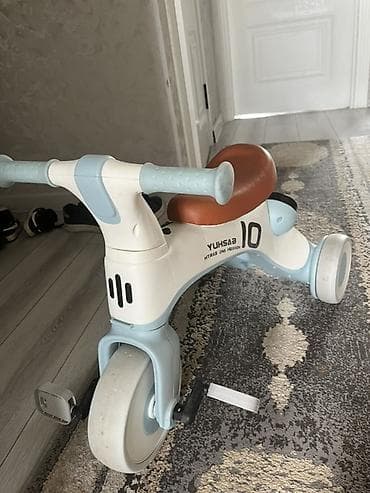 fidget cube: Детский трехколесный беговел-велосипед 2‑в‑1 YUHSAB (модель XLT8118B) — 3