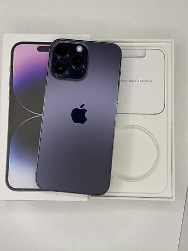 самсунг 8 с: IPhone 14 Pro Max, Б/у, 256 ГБ, Deep Purple, Коробка, 78 % — 1