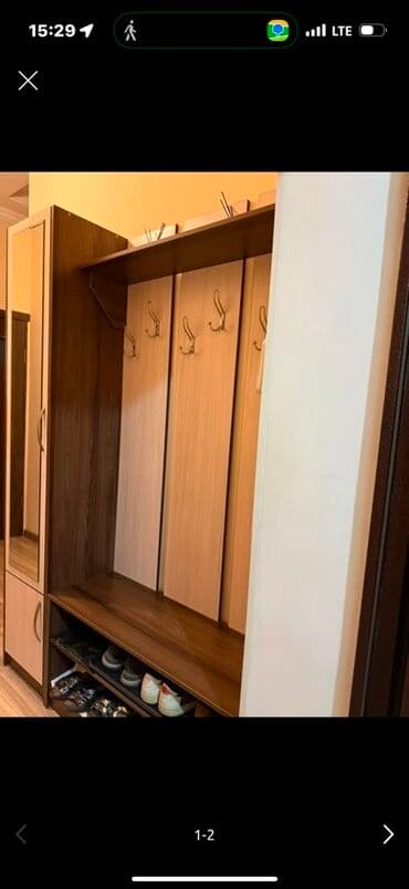 полки для документов: Гарнитур для прихожей, Шкаф, ДСП, цвет - Коричневый — 2