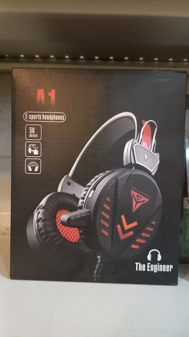 переходник для наушников с микрофоном на компьютер: Наушники игровые A1, новые — 1