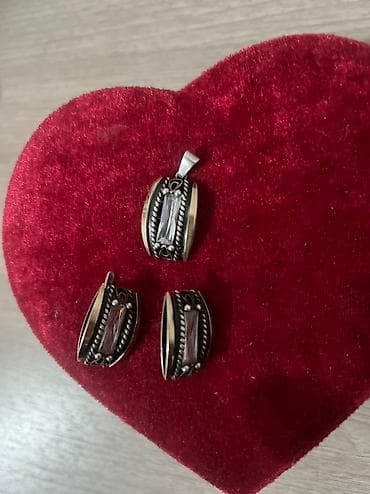 mi bend 7: Очень красивый набор ( сережки+кулон) Серебро Итальянский дизайн 2500 — 3