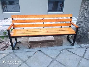 скамека: Скамейка Металл, Со спинкой, Без крыши — 4