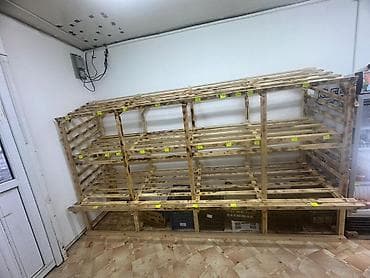 Уурулукка каршы системалар: Деревянный торговый стеллаж для магазина/пекарни/овощей - Материал — 2