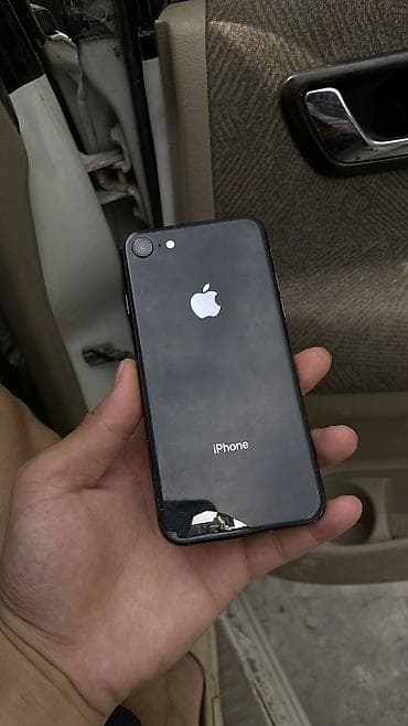 IPhone 8, Б/у, 64 ГБ, Black Titanium, Защитное стекло, Чехол, 100 % — 1