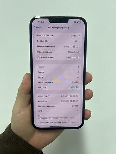 айфон 16 puls: IPhone 13 Pro Max, 256 ГБ, Графит, 85 % — 3