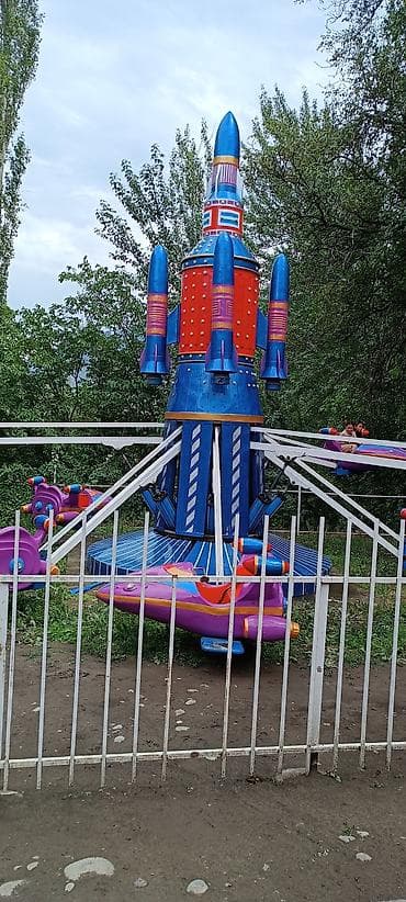 Аттракцион «Космические ракеты» — комплект карусели для детских парков — 5