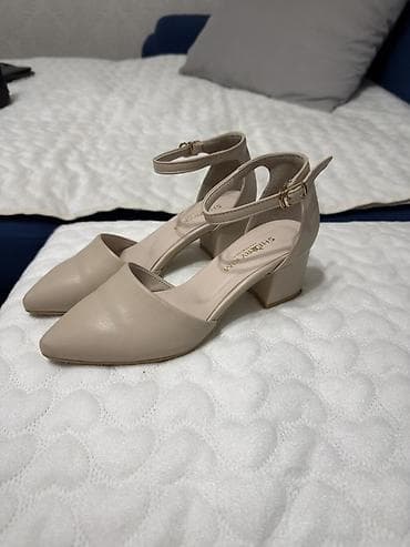 Айымдардын бут кийими: Туфли, 35, 36, Колдонулган, түсү - Саргыч боз, Өзү алып кетүү, Акылуу жеткирүү — 3