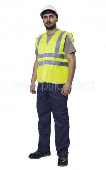 светоотражающие жилетки: Жилет сигнальный с карманами жилет сделан из прочного трикотажного — 1