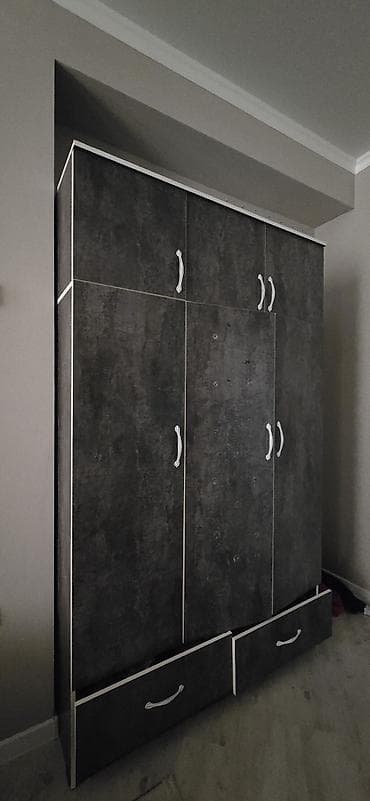 матерчатый шкаф для одежды: Шифоньер, шкаф для одежды, Б/у, Прямой, Дерево — 2