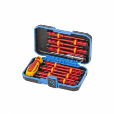 инструменты для электриков: Отвертка диэлектрическая со сменными насадками, индикатор напряжения — 1