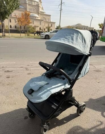 Коляска, цвет - Голубой, Б/у