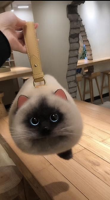 neri karra портмоне: Плюшевая сумка (косметичка) в виде кошки - Дизайн: реалистичная — 4