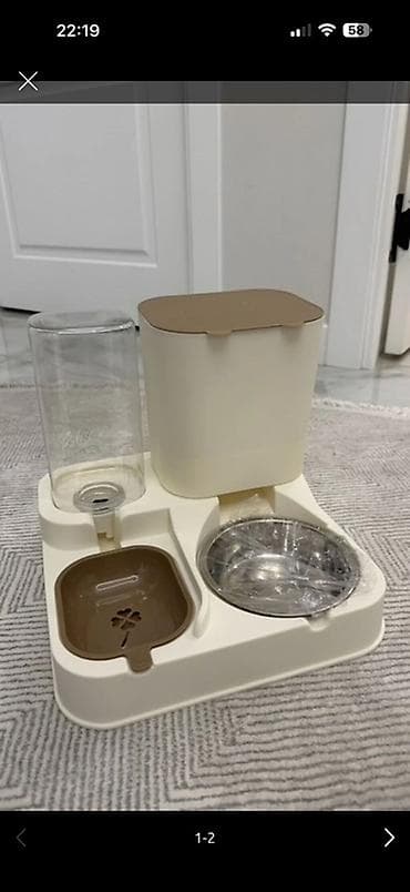 прозрачный ящик: Автоматический набор для кормления и поения домашних животных — 1