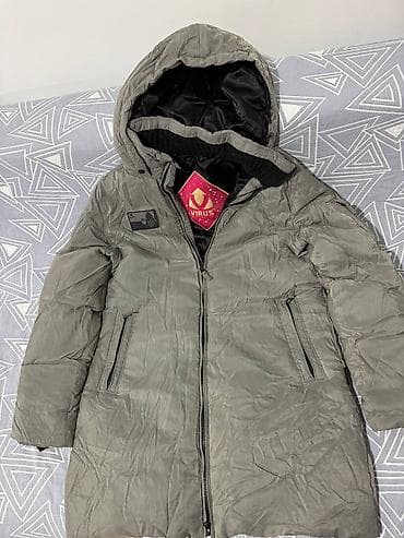 nike tech: Пуховик, Длинная модель, С капюшоном, L — 2