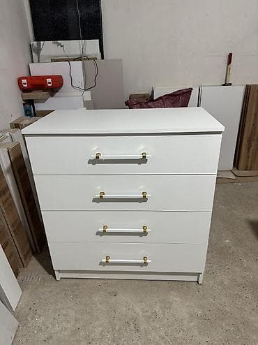 Комод для одежды, Новый, Без зеркала, ЛДСП, цвет - Белый, Серый, Самовывоз, Платная доставка