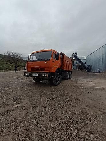 Самосвал с прицепом-зерновозом Описание: - Тягач КАМАЗ оранжевого — 6