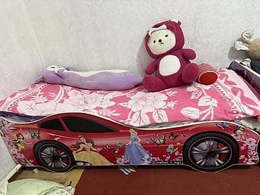 детская кровать машина и шкаф: Кровать-машинка, ЛДСП — 1
