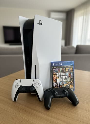 дистанционный микрофон: Игровая консоль Sony PlayStation 5 (серия с белыми панелями). В — 1