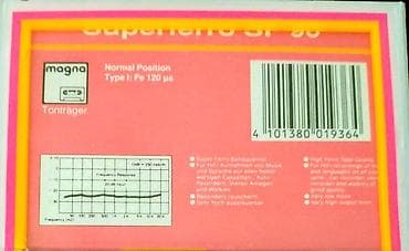 long stereo: Аудиокассета Magna The Tape Superferro SF 90 - Тип ленты: Type I (Fe) — 2