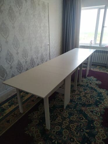 раздвижной обеденный стол: Стол для зала, Новый, Складной, Прямоугольный — 5