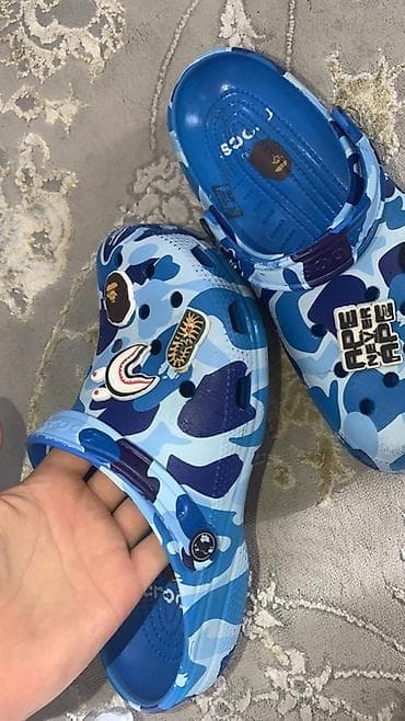 crocs bape: Сабо, 42, Crocs, Б/у, цвет - Синий, Самовывоз, Платная доставка — 3