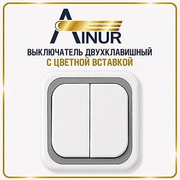 Выключатель двухклавишный ( 250-В, 50- Гц, 6-А). Корпус выполнен из