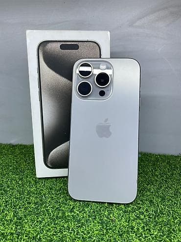 IPhone 15 Pro, 128 ГБ, Natural Titanium, Коробка, 81 %