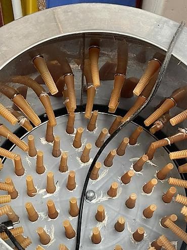 Өндүрүш үчүн жабдуулар: Перьевая машина (ошиповочная) для птицы из нержавеющей стали. - Тип — 3