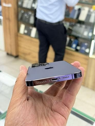 iphone 22: IPhone 14 Pro Max, Б/у, 128 ГБ, Deep Purple, Защитное стекло, Чехол, 84 % — 5