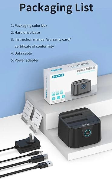 hdd 320: Док-станция GODO GDPD01T для SATA жестких дисков/SSD 2.5/3.5 с — 9