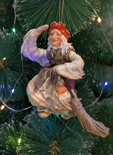 кухонный набор для кухни: Баба-яга -это украшение ручной работы высотой около 11–12 см — 2