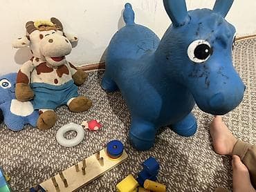 развивающие игрушки для детей 4 лет: Большой набор детских игрушек Состав: - Крупные пластиковые — 8