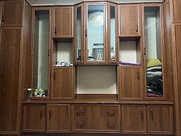Стенки-шкафы: Стенка-шкаф, Тип стенки-шкафа: Горка, Для зала, Особенности: С отделением под телевизор — 2