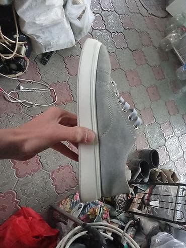 кроссовки 38: Кеды/кроссовки повседневные, серо-голубые - Модель: низкие кеды на — 2