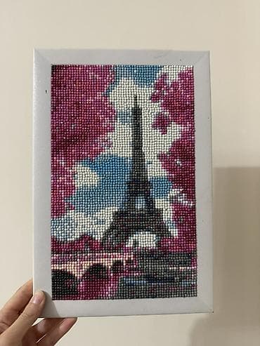 Картина “Париж” алмазная мозаика (готовая работа). 20x30