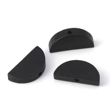 деревянный пистолет: Бусины деревянные Полукруг, темно синий 20 х10мм, Отверстие — 2