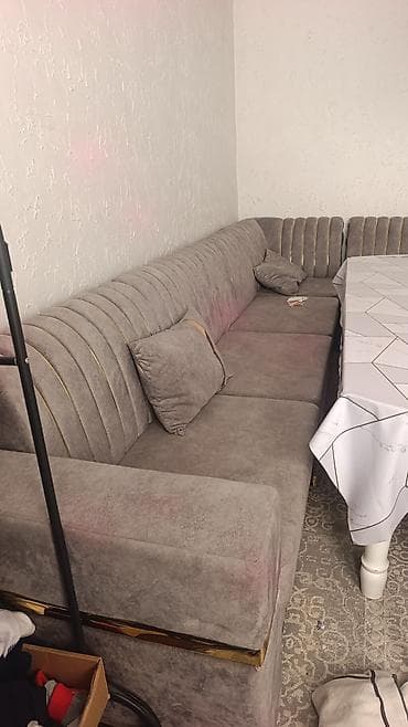 гостинный диван: Угловой диван, C подушками — 2